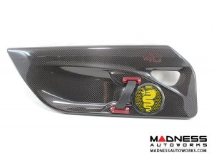 Alfa Romeo 4C Carbon Fiber Speaker Grill Covers - Alfa Logo in Yellow Alfa Romeo 4C Carbon Fiber Speaker Grill Covers - Alfa Logo in Yellow